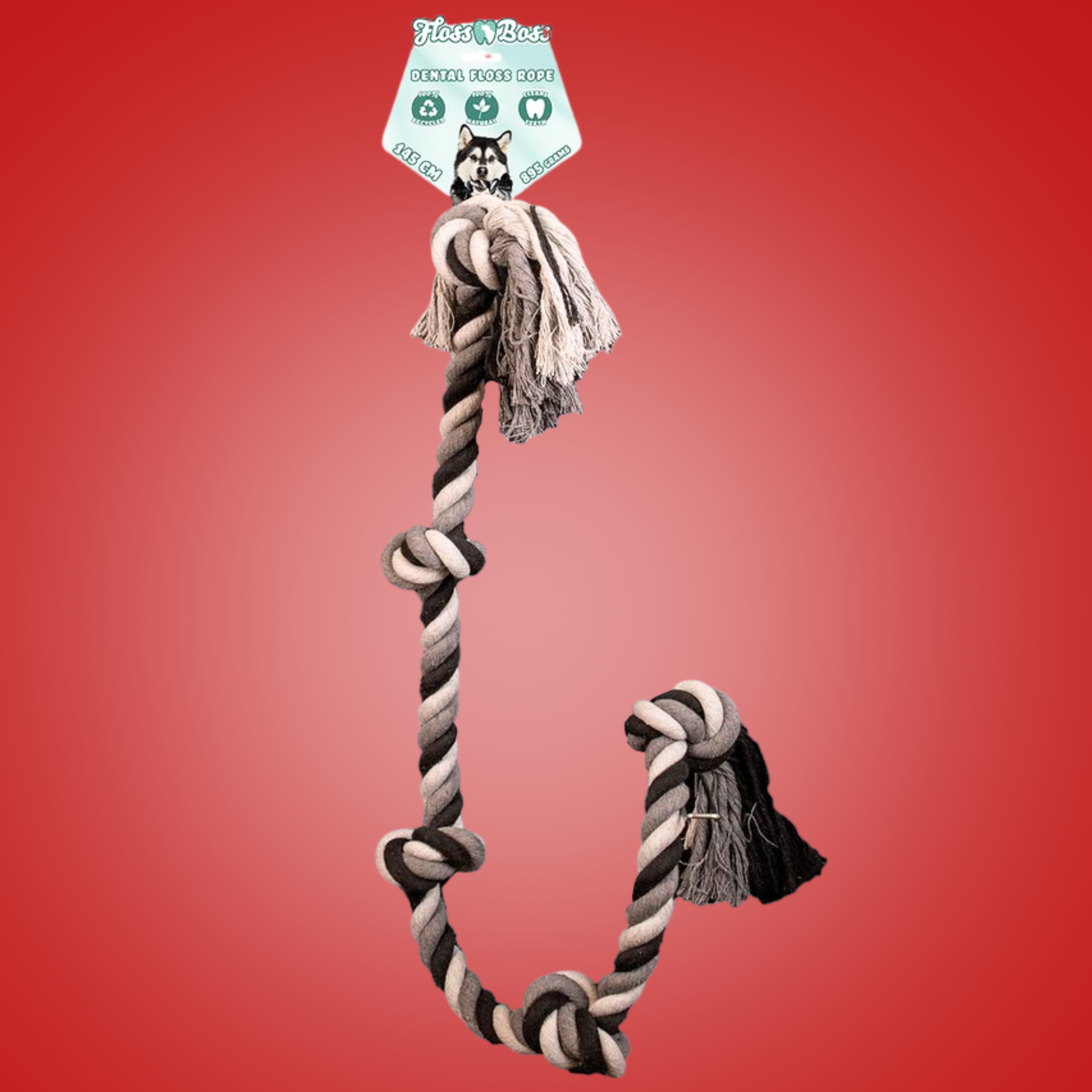Floss Toss Dental Rope 5 Knot (145 cm)