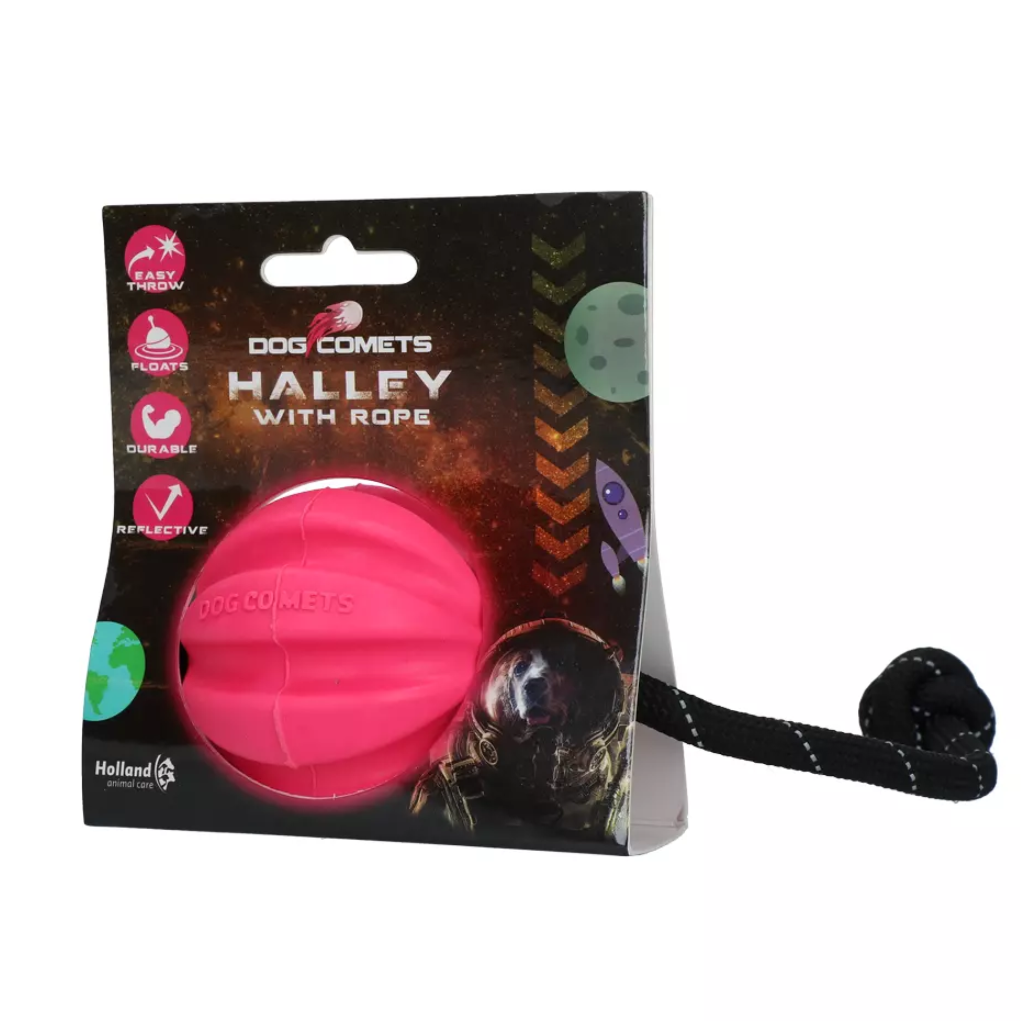 Dog Comets -  Halley Met Touw Roze