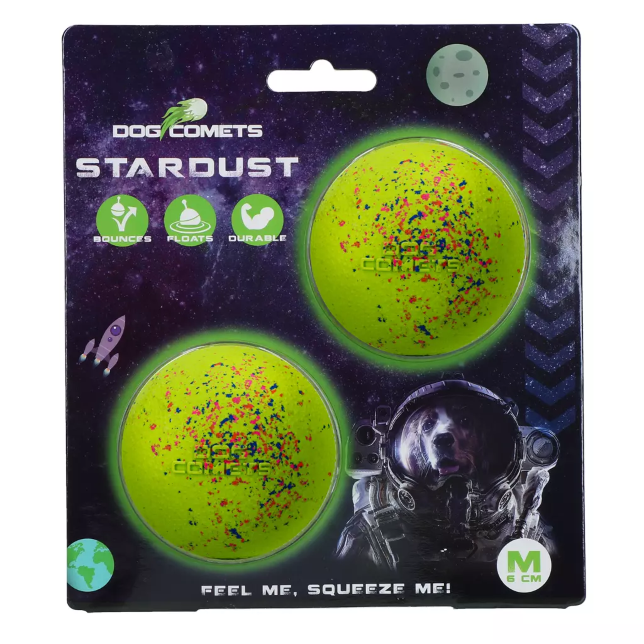 Dog Comets - Stardust Groen M (2-Pack)