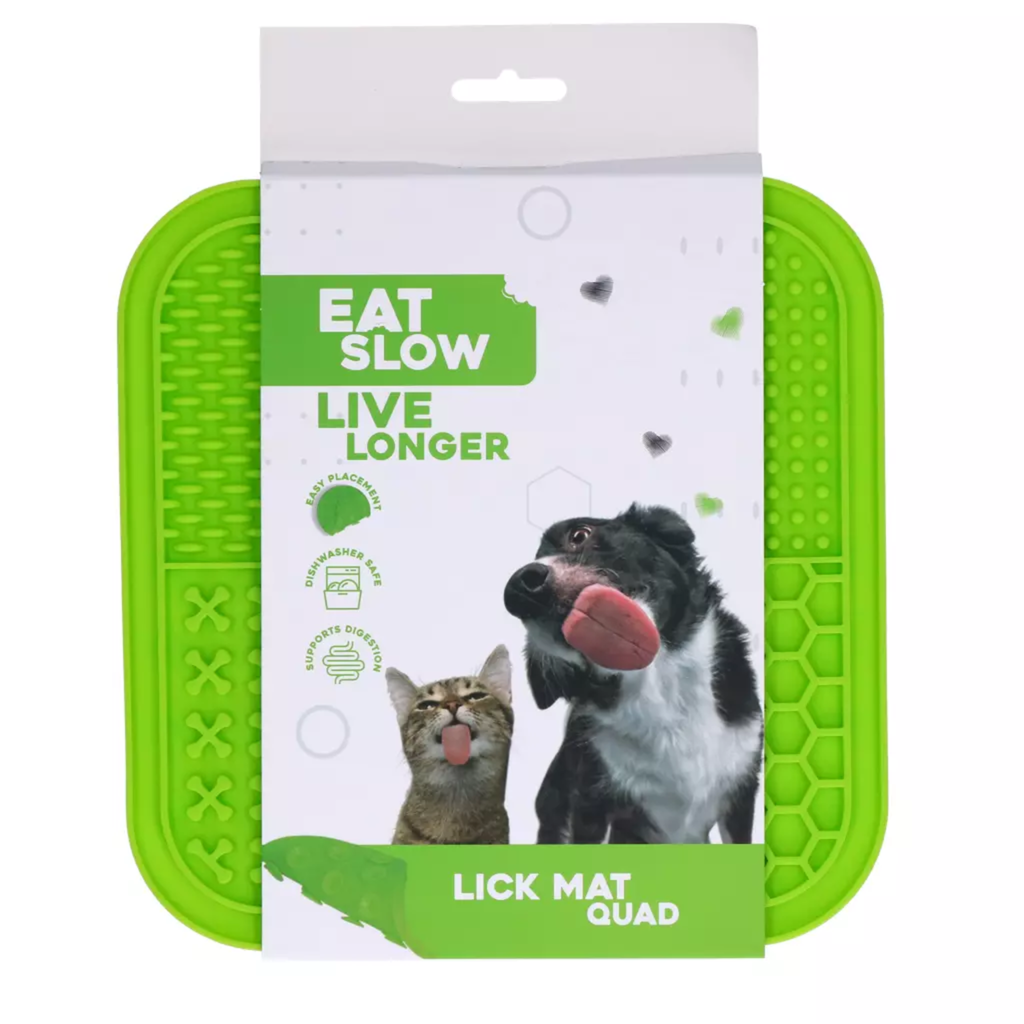 Eat Slow Live Longer - Lick Mat Quad Groen