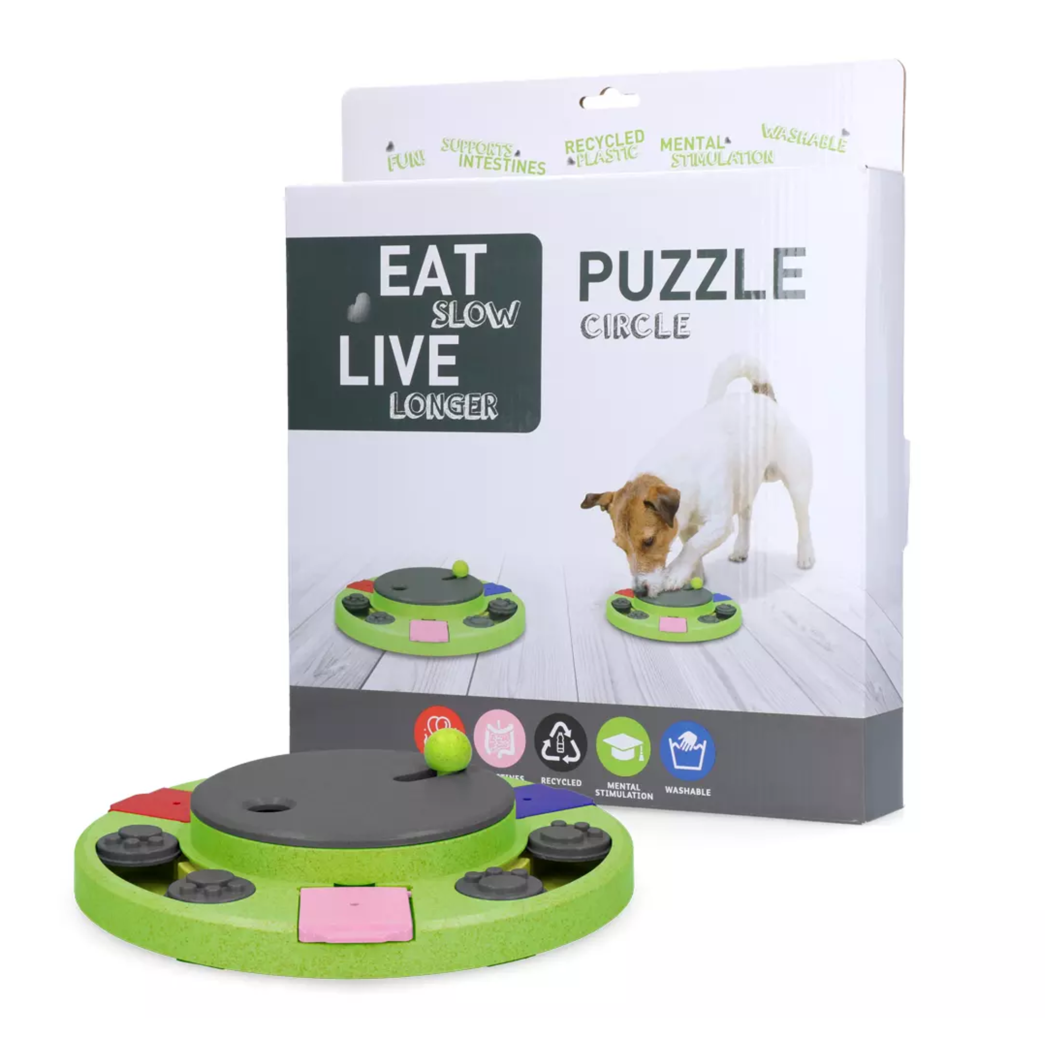 Eat Slow Live Longer - Puzzle Circle