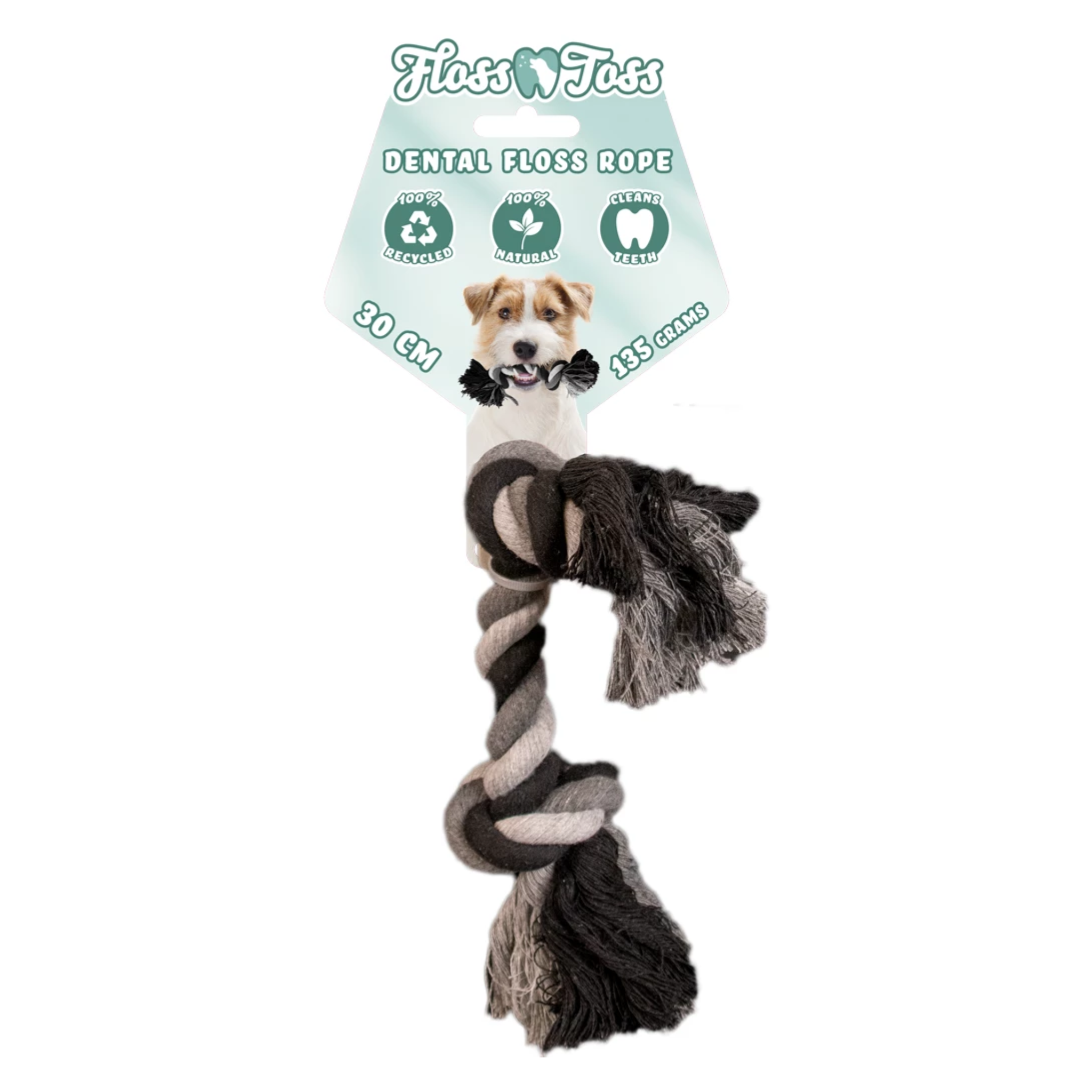 Floss Toss - Dental Rope 2 Knot – 30 cm