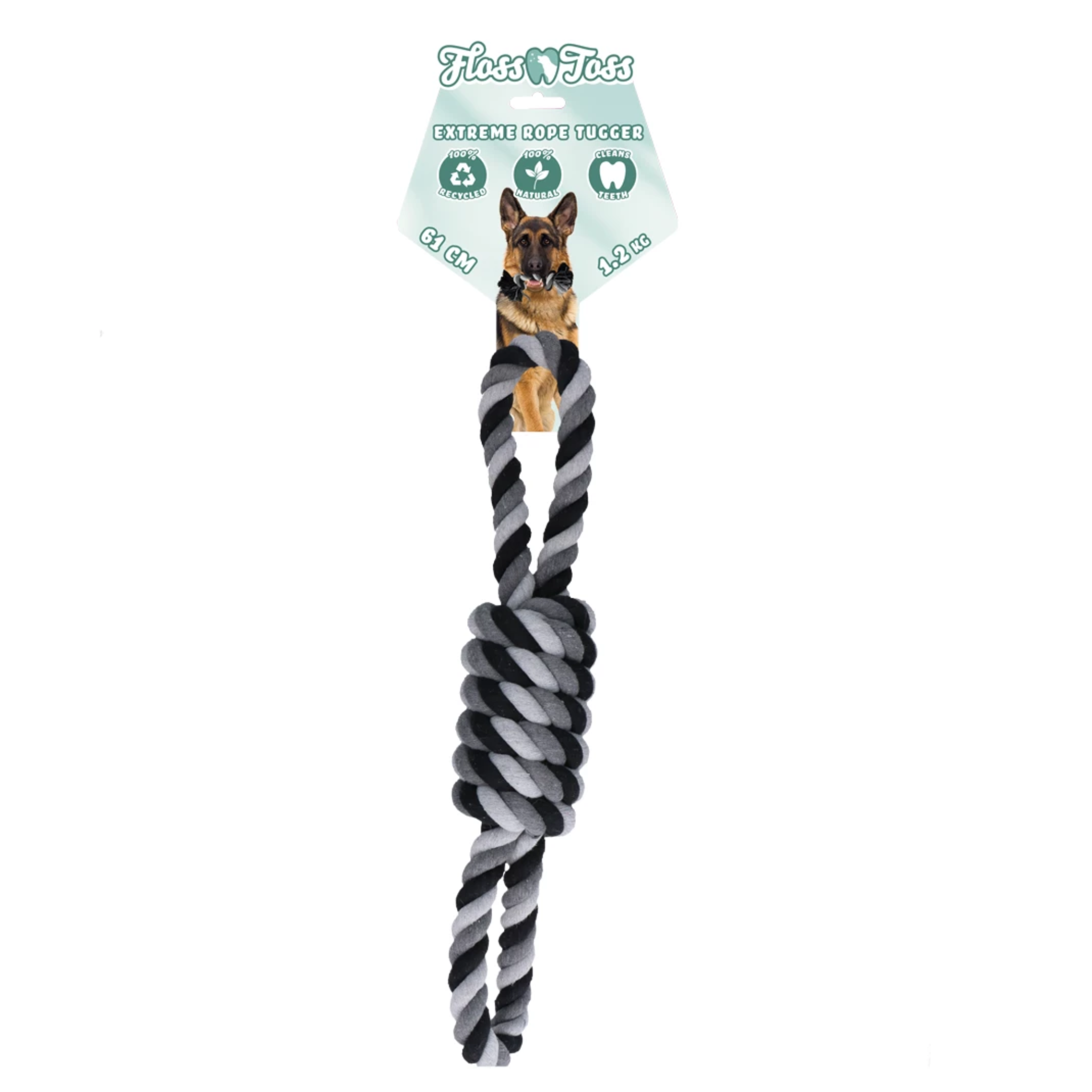 Floss Toss -  Dental Rope Exteme 8-Tugger (61 cm)